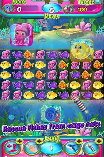 Play Ocean Fish Blast- Aquarium treasure match 3