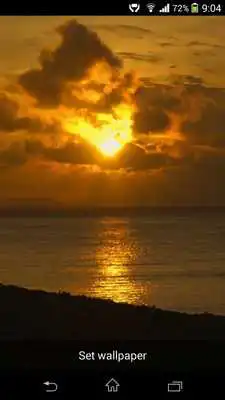 Play Ocean Sunset HD Live Wallpaper