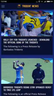 Play Official Barbados Tridents App