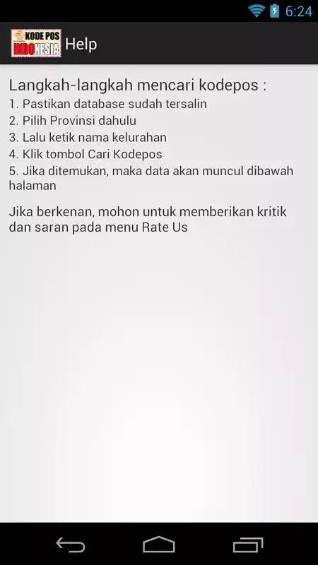 Play Offline Kode Pos Indonesia
