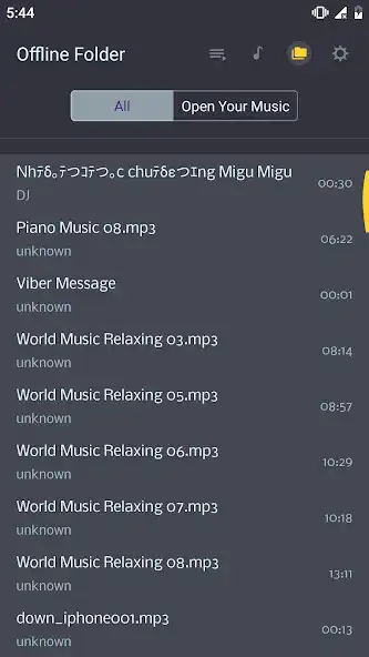 Play Offline music player for smartphone as an online game Offline music player for smartphone with UptoPlay