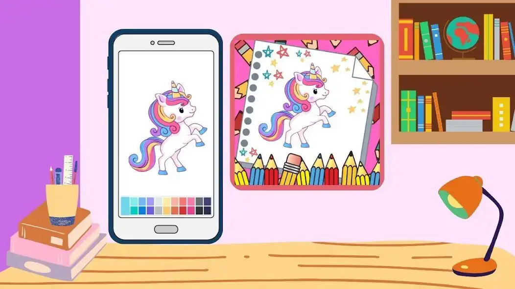 Play Offline Unicorn Coloring Book  and enjoy Offline Unicorn Coloring Book with UptoPlay