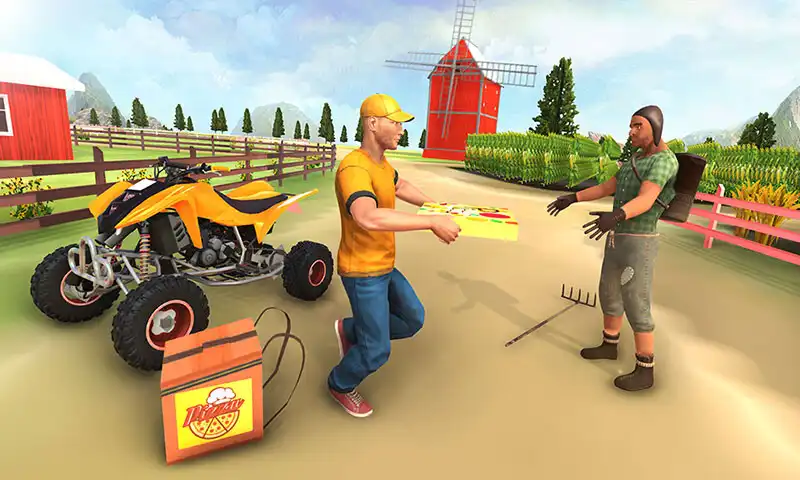 Play Offroad ATV Pizza Delivery Sim  and enjoy Offroad ATV Pizza Delivery Sim with UptoPlay
