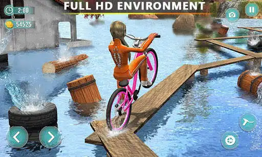 Play Offroad Bicycle Bmx Stunt Game as an online game Offroad Bicycle Bmx Stunt Game with UptoPlay