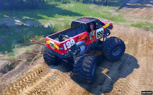 Play Off Road Monster Truck Driving as an online game Off Road Monster Truck Driving with UptoPlay