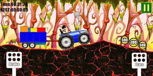 Play Offroad Tractor Trolley Transport 2D Adventure 19 as an online game Offroad Tractor Trolley Transport 2D Adventure 19 with UptoPlay
