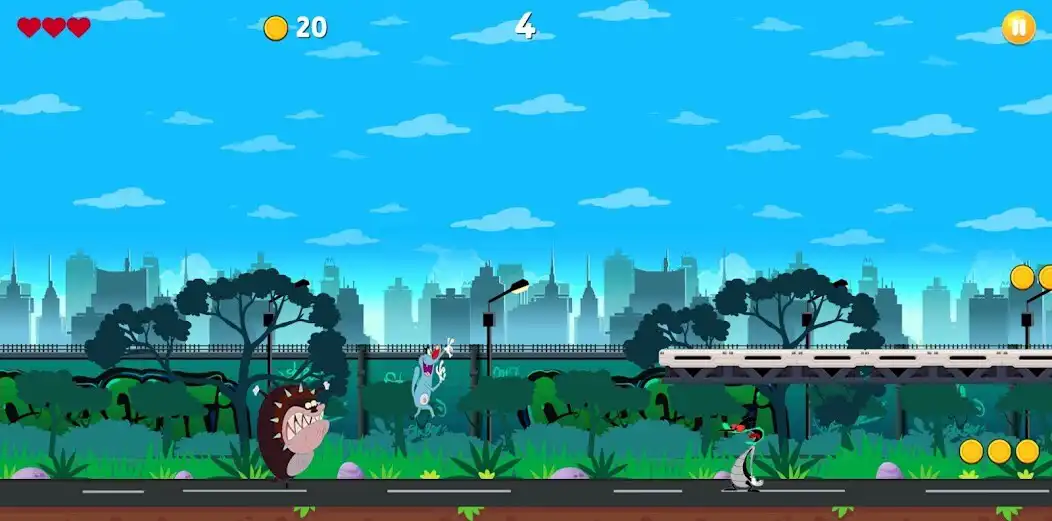 Play Oggy fight with Bob run as an online game Oggy fight with Bob run with UptoPlay