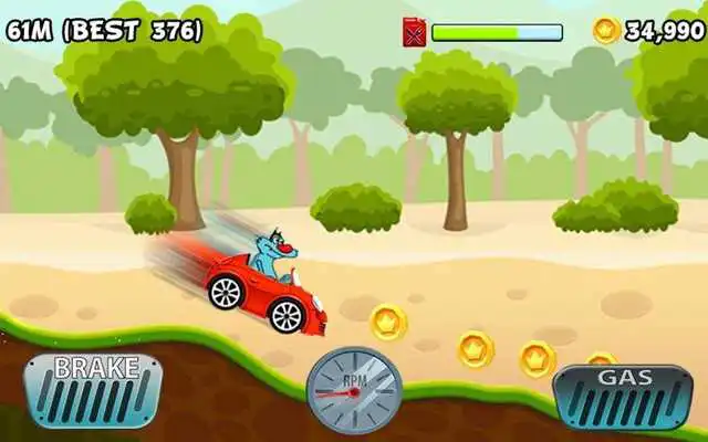 Play Oggy Hill Climb Real Car Racing