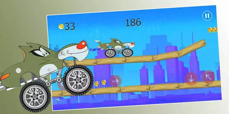 Play Oggy Road Runner Truck - amazing racing game