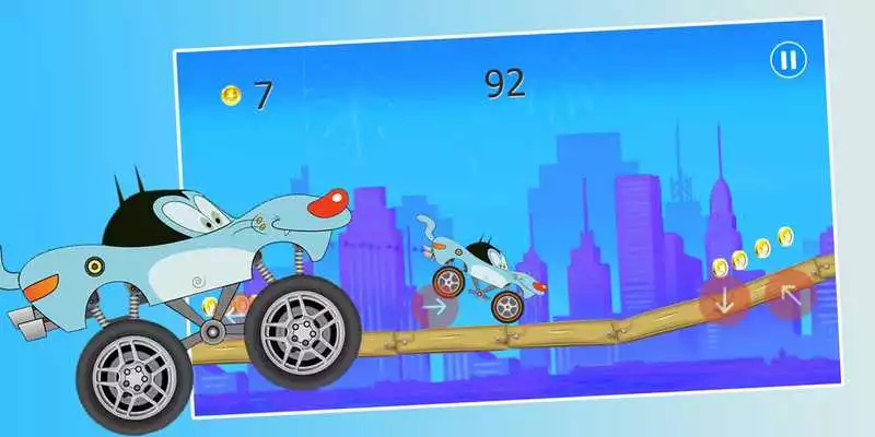 Play Oggy Road Runner Truck - amazing racing game