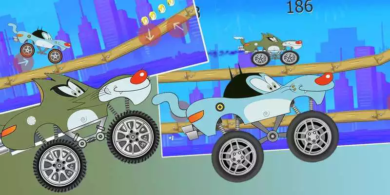Play Oggy Road Runner Truck - amazing racing game