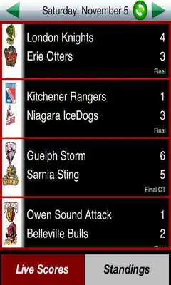 Play OHL Hockey Scores