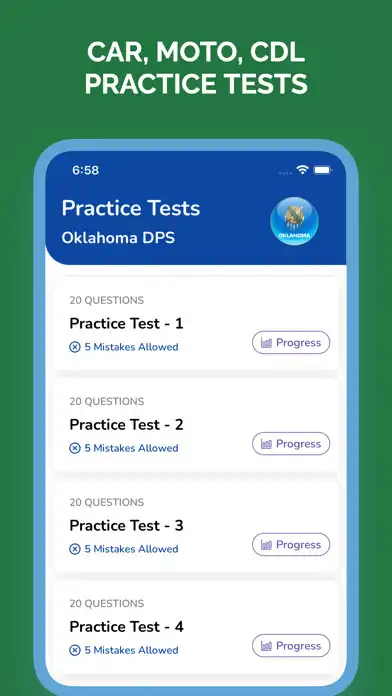Play Oklahoma OK DPS Permit Test  and enjoy Oklahoma OK DPS Permit Test with UptoPlay