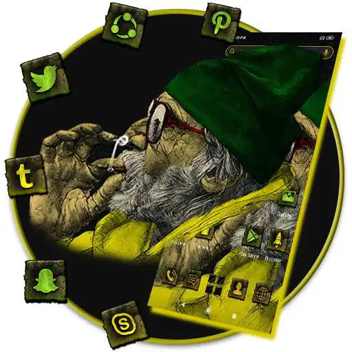 Play Old Man Smoking Launcher Theme APK Play Old Man Smoking Launcher Theme APK