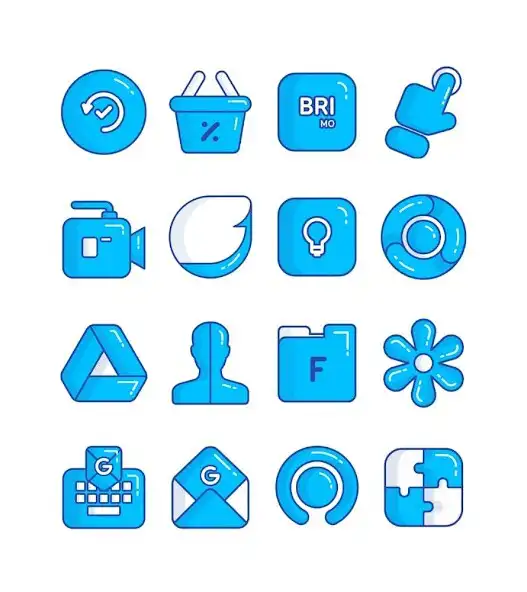 Play Olympia Blue - icon pack  and enjoy Olympia Blue - icon pack with UptoPlay