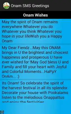 Play Onam SMS Greetings