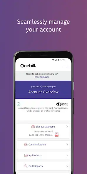 Play Onebill My Account as an online game Onebill My Account with UptoPlay