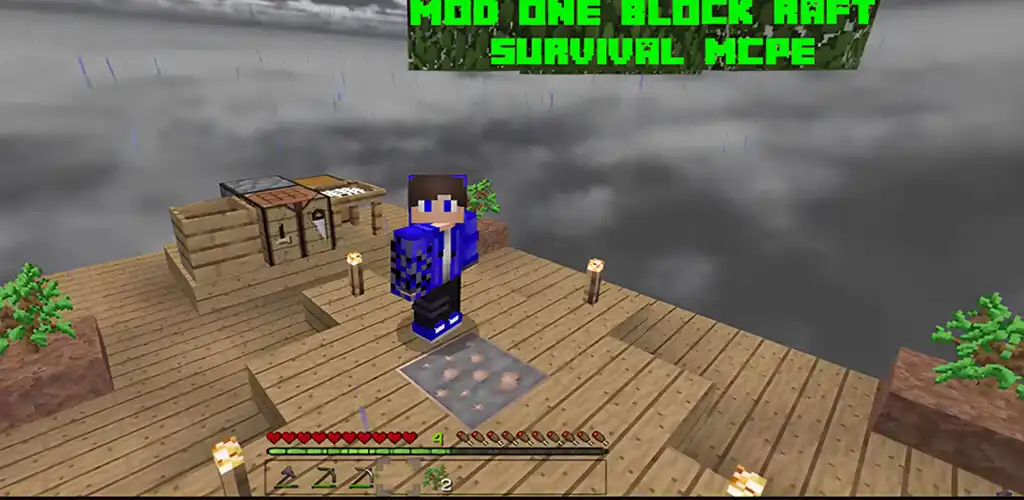 Play one block raft mcpe survival  and enjoy one block raft mcpe survival with UptoPlay