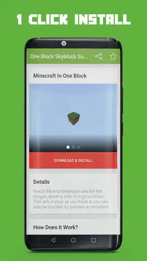 Play One Block Skyblock Survival Map for MCPE  and enjoy One Block Skyblock Survival Map for MCPE with UptoPlay