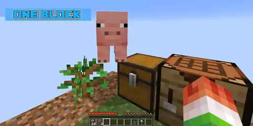 Play One Block Survival Minecraft Map Skyblock as an online game One Block Survival Minecraft Map Skyblock with UptoPlay