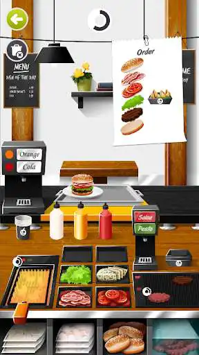 Play One Burger Cooking Game as an online game One Burger Cooking Game with UptoPlay