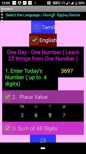 Play One Day - One Number By Maths Kalvi  and enjoy One Day - One Number By Maths Kalvi with UptoPlay