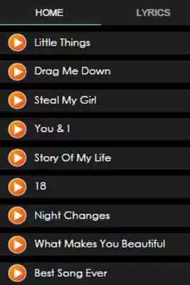 Play One Direction Top Lyrics
