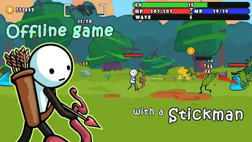 Play One Gun: Stickman as an online game One Gun: Stickman with UptoPlay