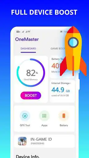 Play OneMaster - Game booster tools as an online game OneMaster - Game booster tools with UptoPlay