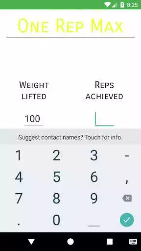 Play One Rep Max Calculator