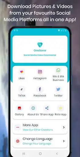 Play One Saver - Social Media Video Downloader as an online game One Saver - Social Media Video Downloader with UptoPlay