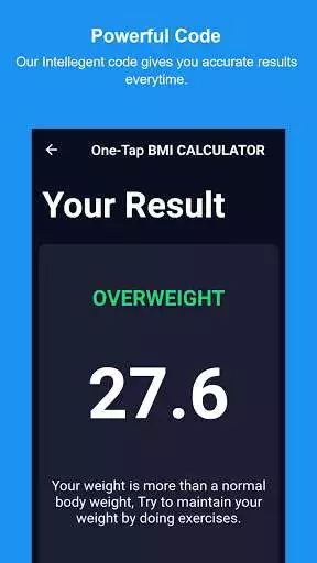 Play One-Tap BMI Calculator as an online game One-Tap BMI Calculator with UptoPlay