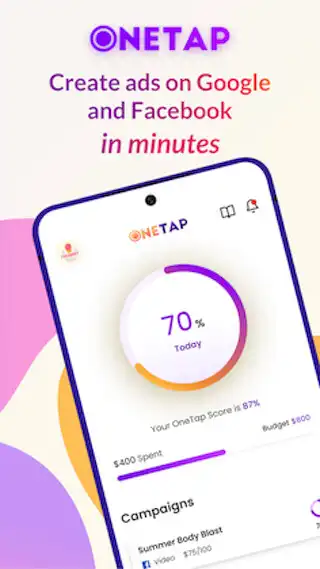 Play OneTap: Create ads in minutes  and enjoy OneTap: Create ads in minutes with UptoPlay