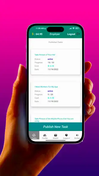 Play One Tasker Earn Money for Task as an online game One Tasker Earn Money for Task with UptoPlay