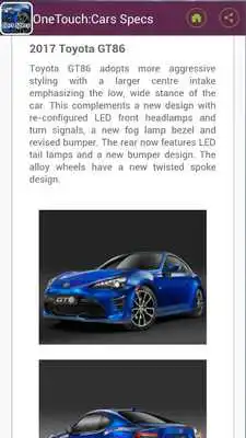 Play OneTouch: Cars Specsification Play OneTouch: Cars Specsification