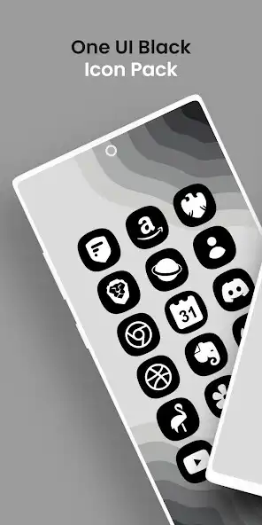 Play One UI 5 Black - Icon Pack  and enjoy One UI 5 Black - Icon Pack with UptoPlay
