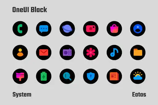 Play OneUI Black - Round Icon Pack  and enjoy OneUI Black - Round Icon Pack with UptoPlay