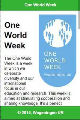 Play One World Week Wageningen