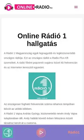 Play Online Rádiók hallgatása as an online game Online Rádiók hallgatása with UptoPlay