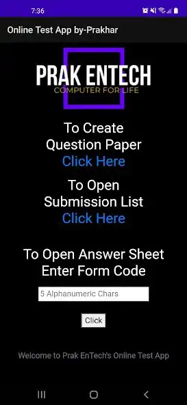 Play Online Test App By-Prakhar as an online game Online Test App By-Prakhar with UptoPlay