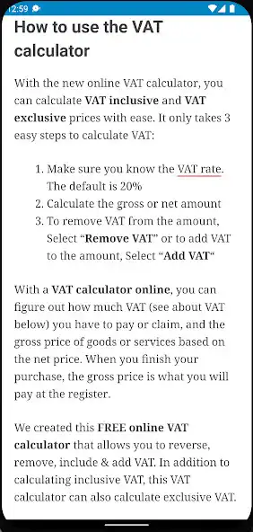 Play Online VAT Calculator as an online game Online VAT Calculator with UptoPlay