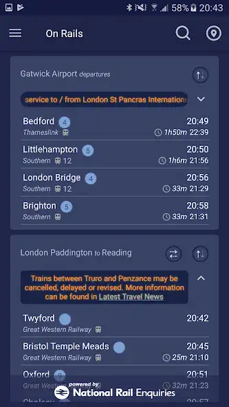 Play On Rails train times  widget  and enjoy On Rails train times  widget with UptoPlay