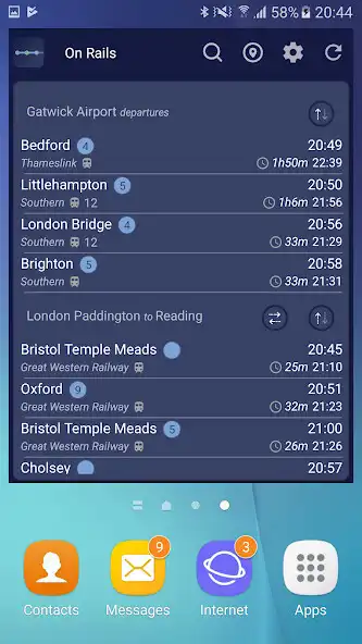 Play On Rails train times  widget as an online game On Rails train times  widget with UptoPlay