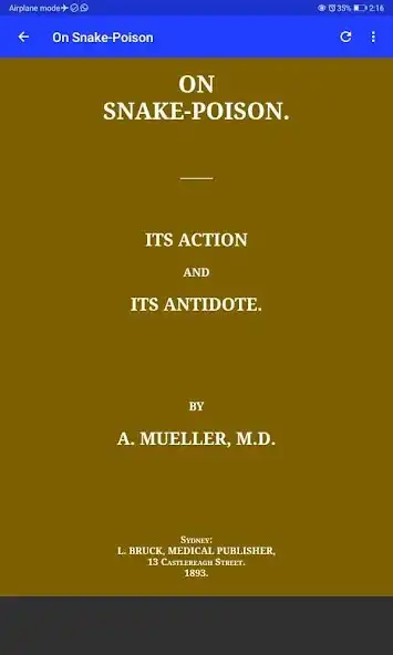 Play On Snake-Poison: Its Action and Its Antidote  and enjoy On Snake-Poison: Its Action and Its Antidote with UptoPlay