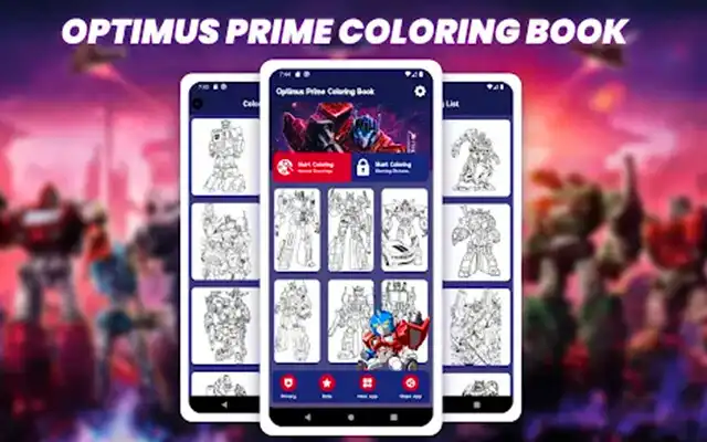 Play Optimus Prime Coloring Book as an online game Optimus Prime Coloring Book with UptoPlay