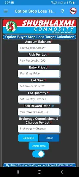 Play Option Stop Loss  Target as an online game Option Stop Loss  Target with UptoPlay
