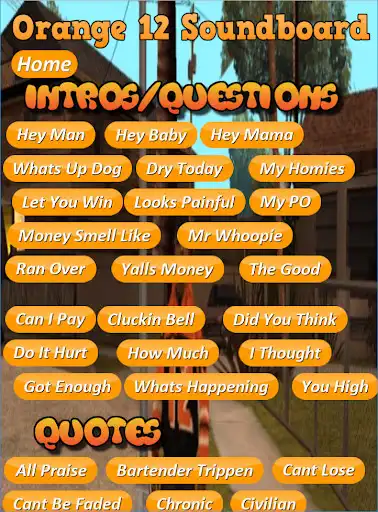 Play Orange 12 Soundboard as an online game Orange 12 Soundboard with UptoPlay