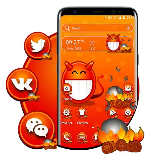 Play Orange Emoji Launcher Theme APK