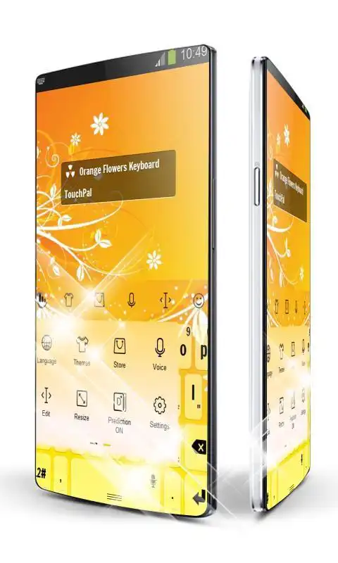 Play Orange Flowers Keypad Art