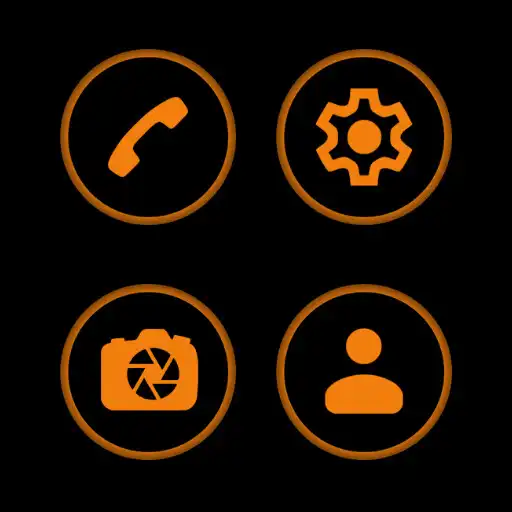 Play Orange On Black Icons APK Play Orange On Black Icons APK